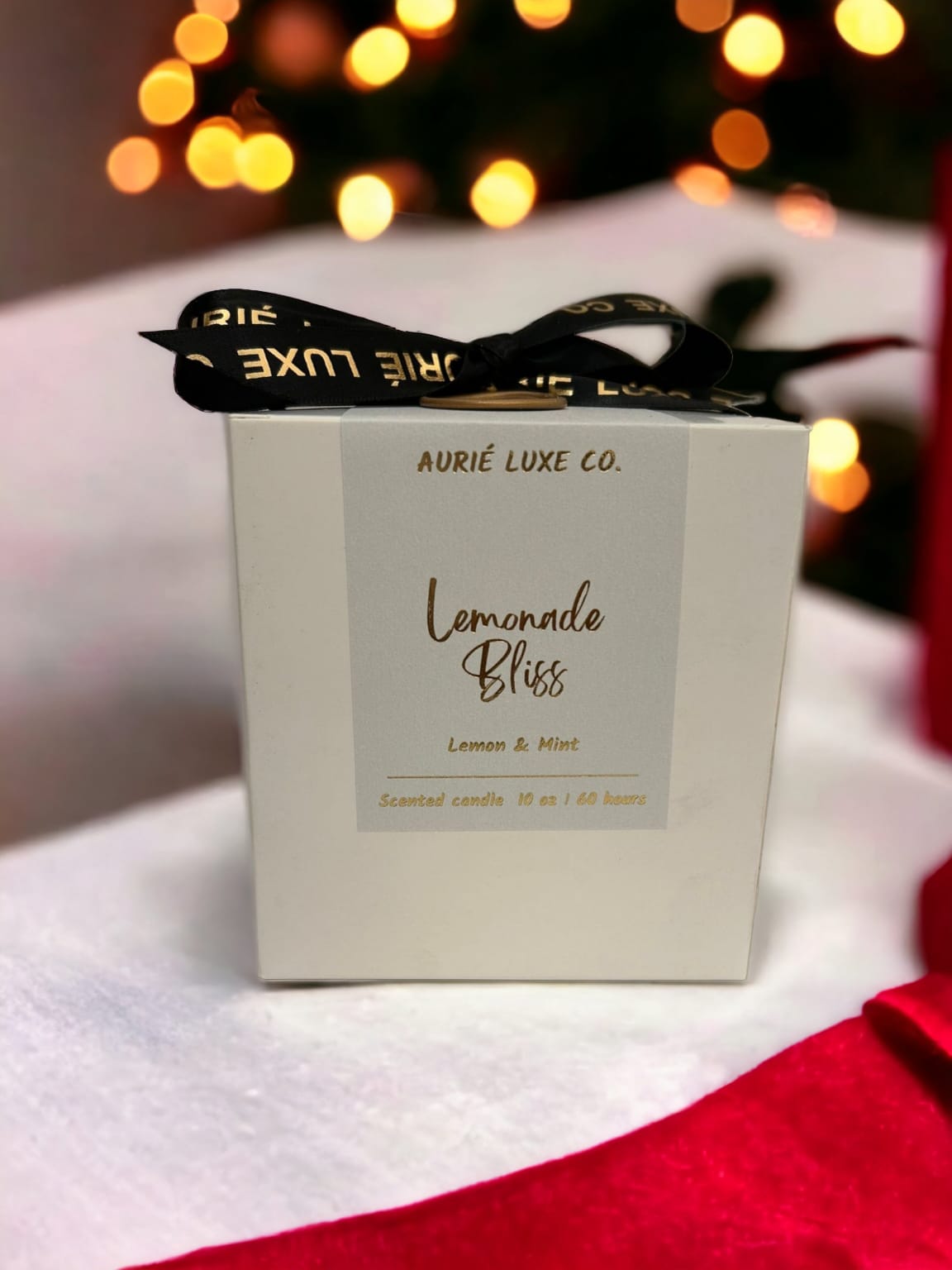 Lemon Scented Candle – Fresh Mint & Citrus Vibes | Aurié Luxe